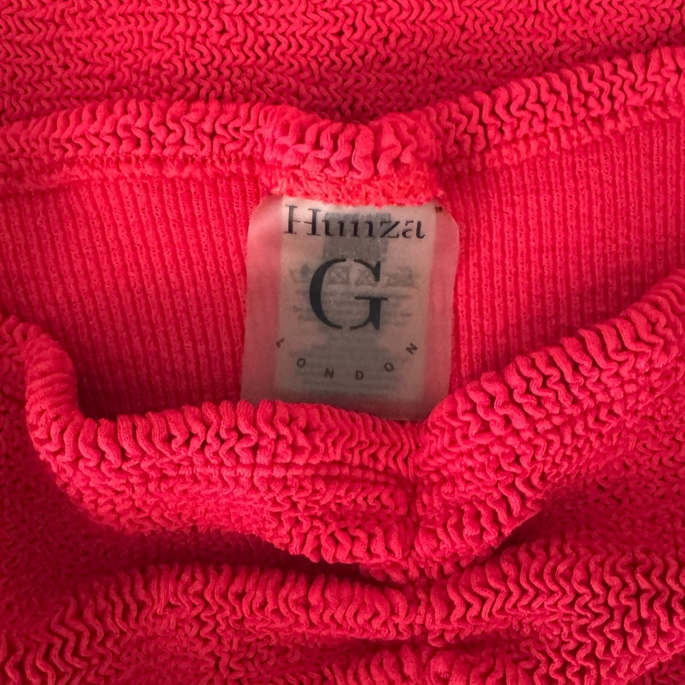 Hunza G Strapless Red One-Piece Swim - Picture 3 of 7